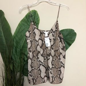 Brand New Snakeskin Sleeveless Blouse